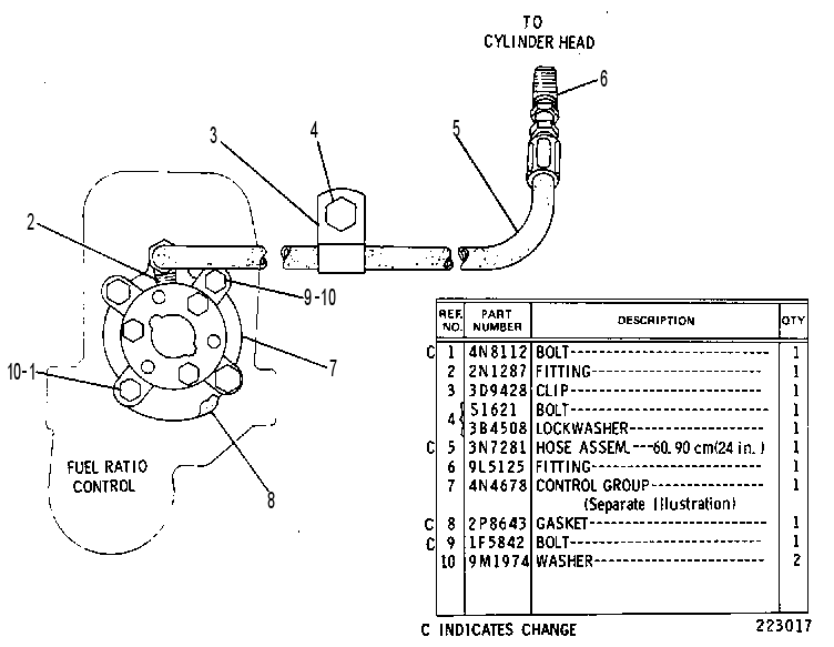 FUEL RATIO CONTROL GROUP 4N9513 CAT