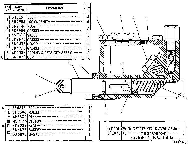 CYLINDER AS-MASTER 4V7308 CAT