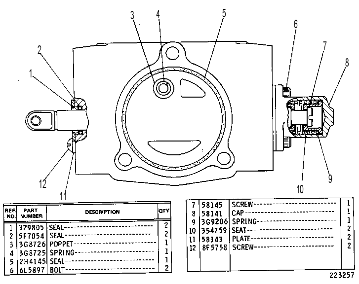Клапан управляющий 3G8732 CAT