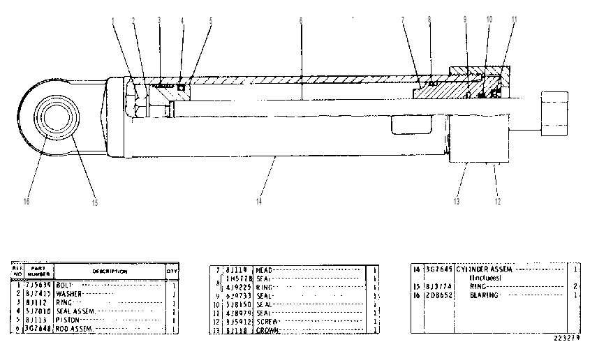 CYLINDER GP-STEER 3G7643 CAT