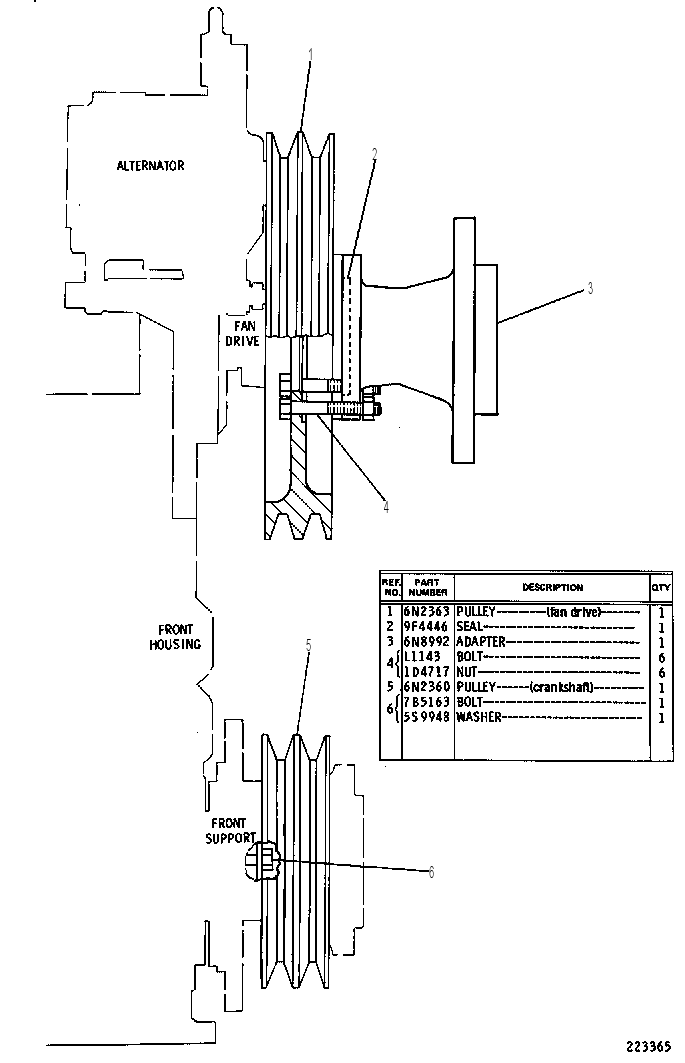 PULLEY 7N5586 CAT
