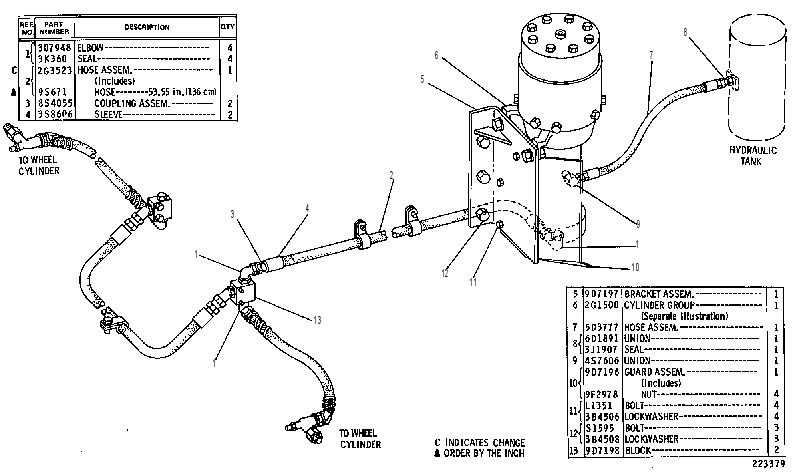 SERVICE BRAKE LINES GROUP-FRONT 9D7200 CAT