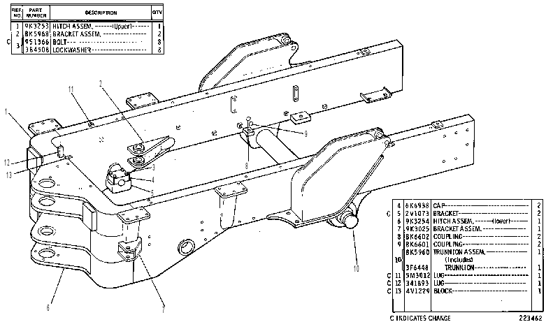 FRAME AS-ENGINE END 8K6005 CAT