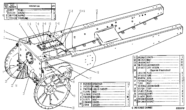 Корпус с рамой 3P3100 CAT