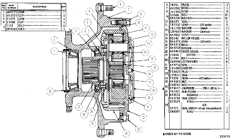 Колесо с бортовым редуктором 4V7091 CAT