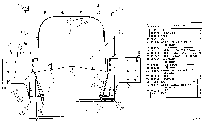 SUPPORT GP-SEAT & HYD TANK 4V7047 CAT