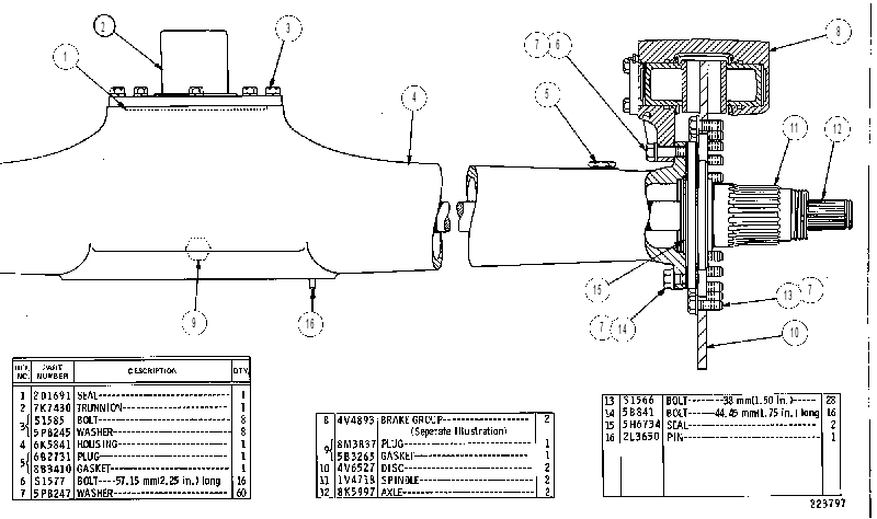 BRAKE & AXLE GP-REAR 4V6532 CAT