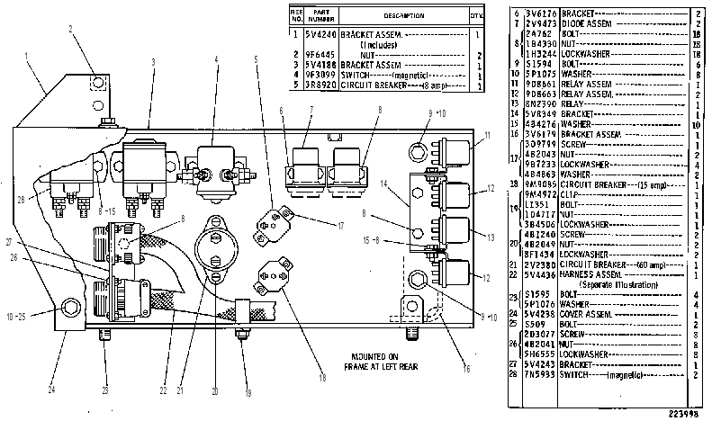 RELAY PANEL WIRING GROUP 5V4407 CAT