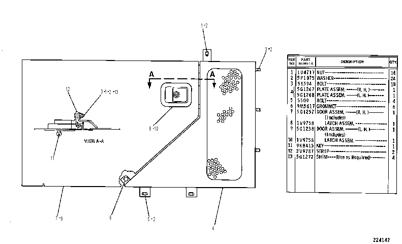DOOR GP-HOOD SIDE 5G1273 CAT