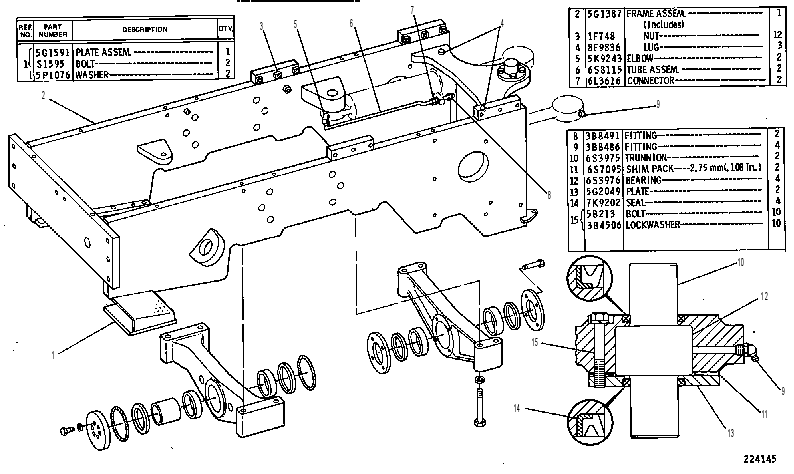 FRAME GP-ENGINE END 5G1390 CAT