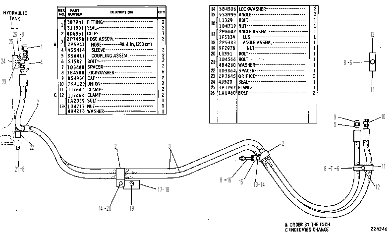 BLADE TILT CYLINDER LINES GROUP 2P6051 CAT