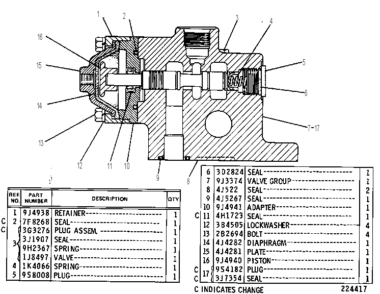 BRAKE CONTROL VALVE GROUP 9J3375 CAT