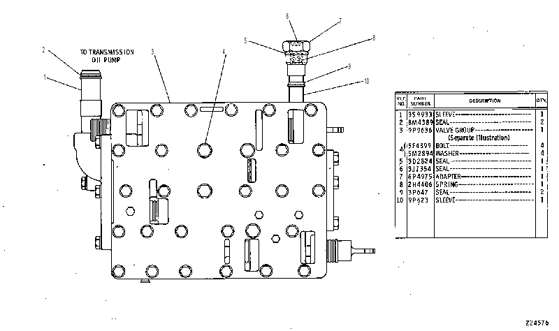 CONTROL GP-HYDRAULIC TMSN 9P9637 CAT