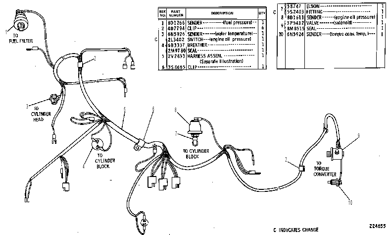 ENGINE WIRING GROUP 1V4876 CAT