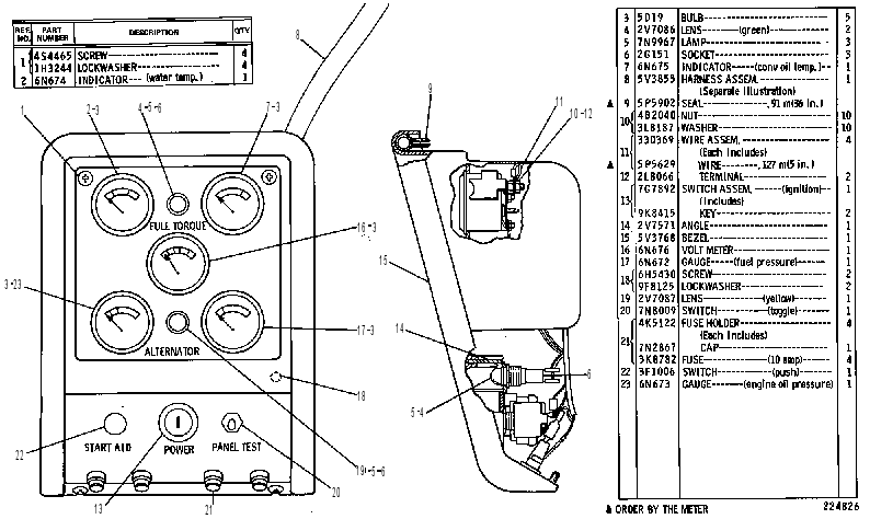 INSTRUMENT PANEL GROUP 5V3872 CAT