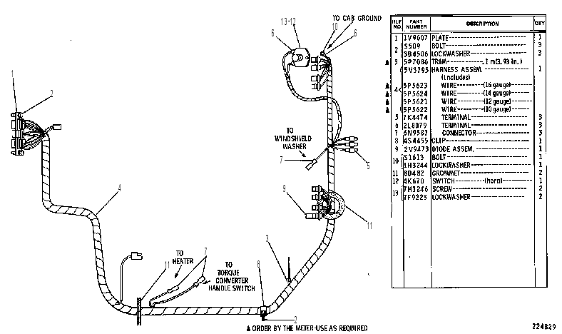 CONSOLE WIRING GROUP 5V3871 CAT