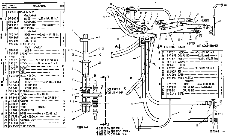 Трубопроводы кондиционера 5V5923 CAT