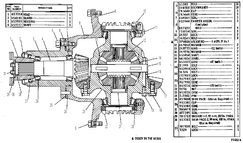 DIFFERENTIAL GP-REAR 5G1410 CAT