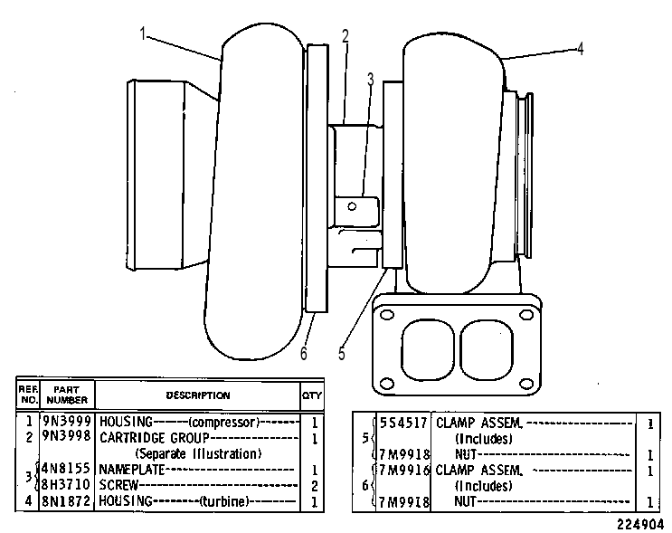 TURBOCHARGER GROUP 8N1873 CAT