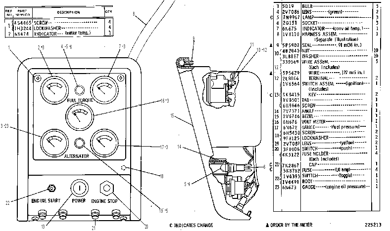INSTRUMENT PANEL GROUP--R.H. 1V4907 CAT