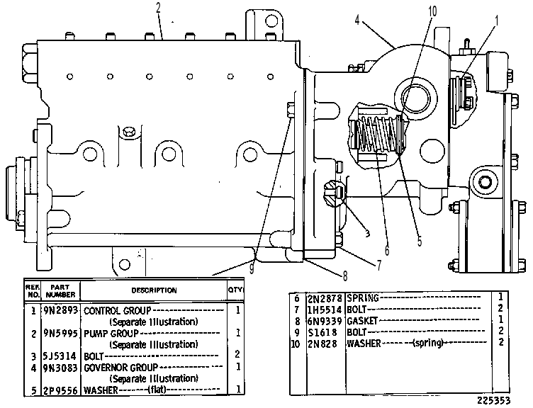 Регулятор и ТНВД 9N6003 CAT