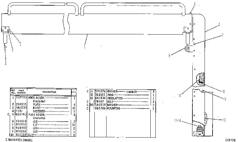 Капот 2G3245 CAT