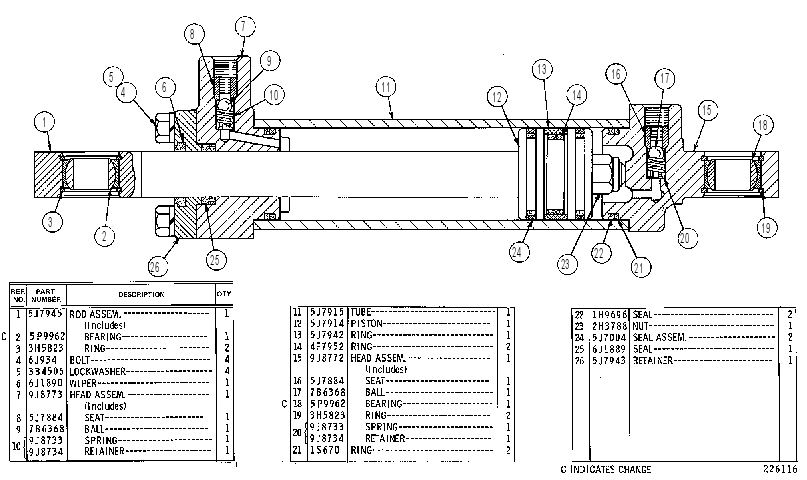 CYLINDER GP STEERING SERVO 9J8774 CAT