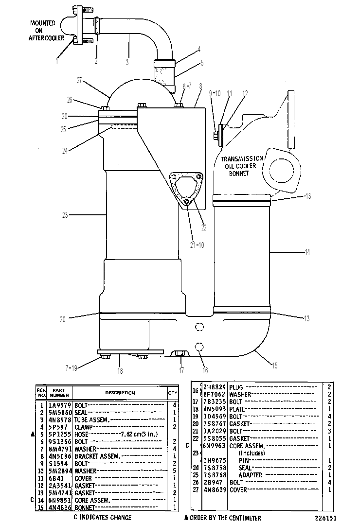 COOLER GP-BRAKE OIL 4N8272 CAT
