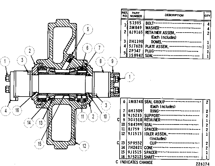IDLER GP 9J1035 CAT