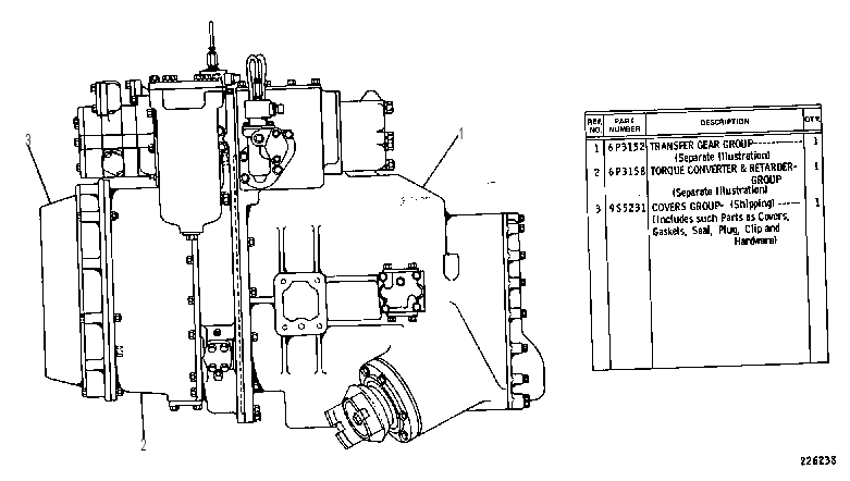 POWERSHIFT TRANSMISSION ARRANGEMENT 6P3150 CAT