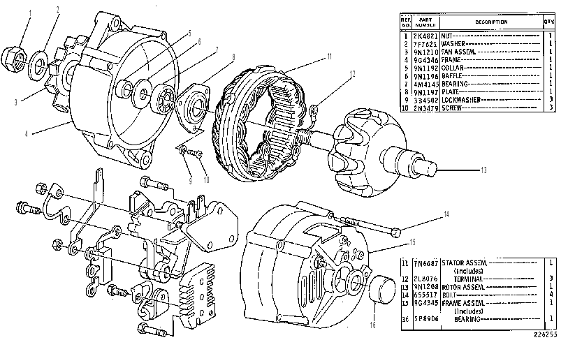 Генератор зарядный 9G6081 CAT
