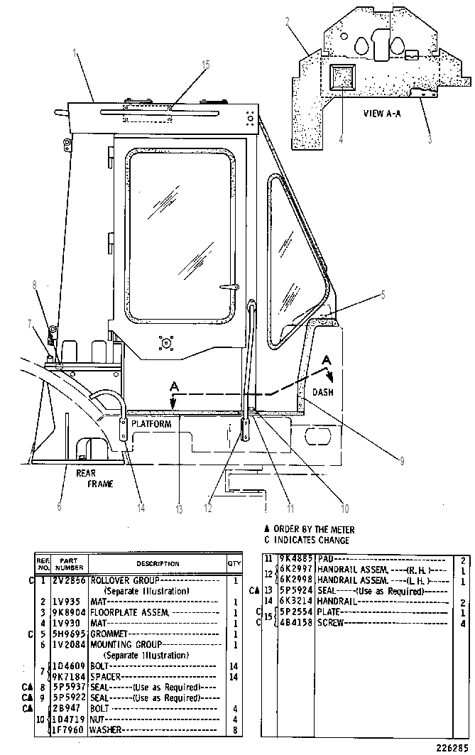 Каркас безопасности (ROPS) 1V5848 CAT