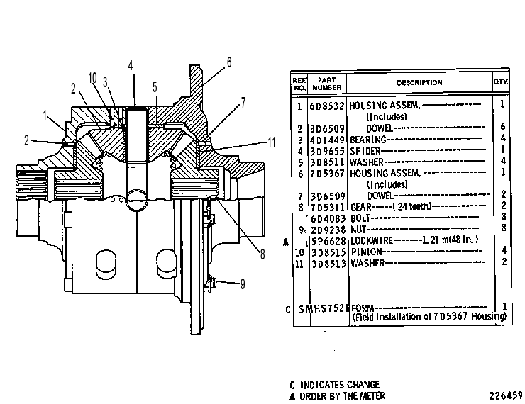 DIFFERENTIAL GROUP 7D5270 CAT