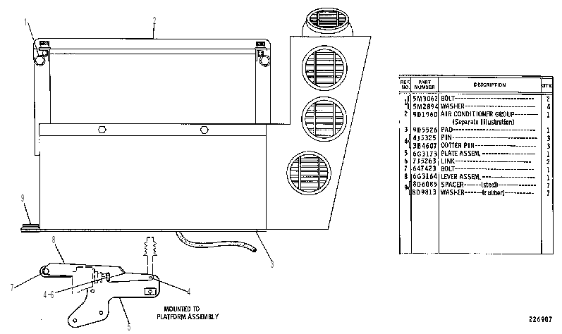 MOUNTING & AIR CONDITIONER GROUP 6G5825 CAT