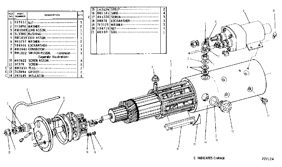 STARTING MOTOR AS 2S0900 CAT