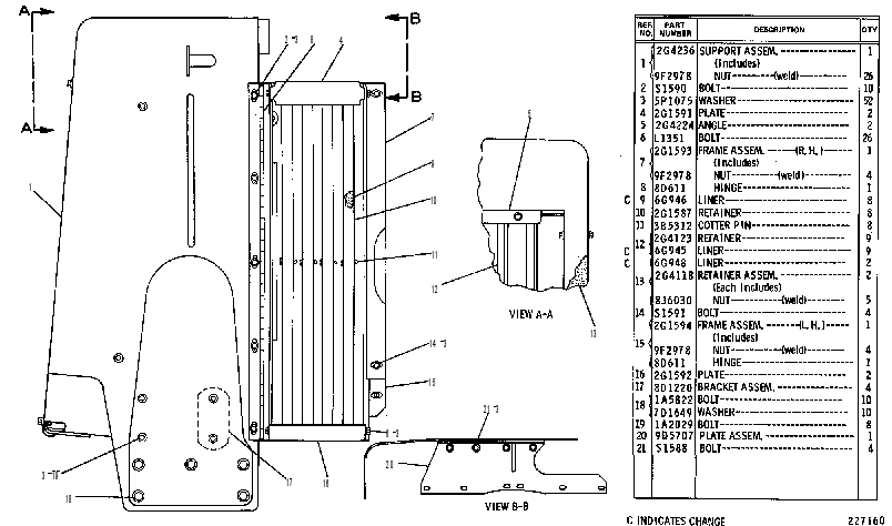 GUARD & SUPPORT GP-RADIATOR 2G4340 CAT