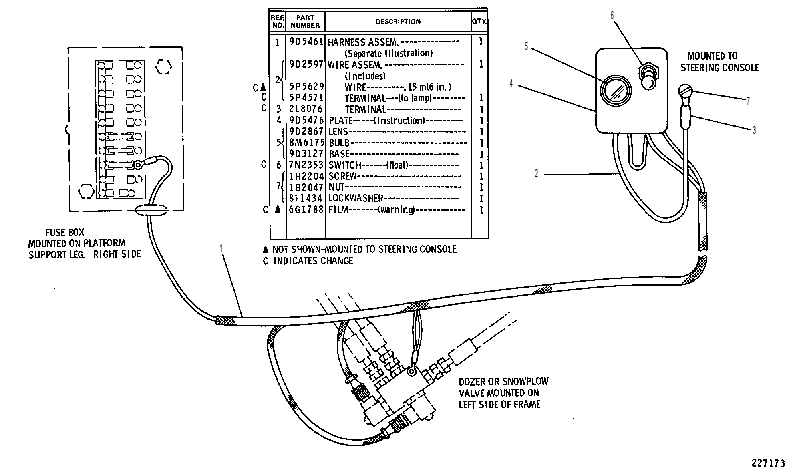BULLDOZER WIRING GROUP 9D5675 CAT