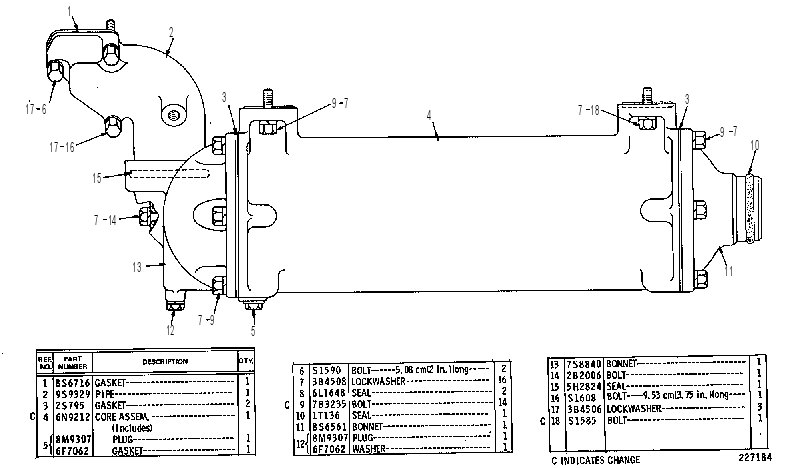 COOLER GP-OIL 9S6168 CAT