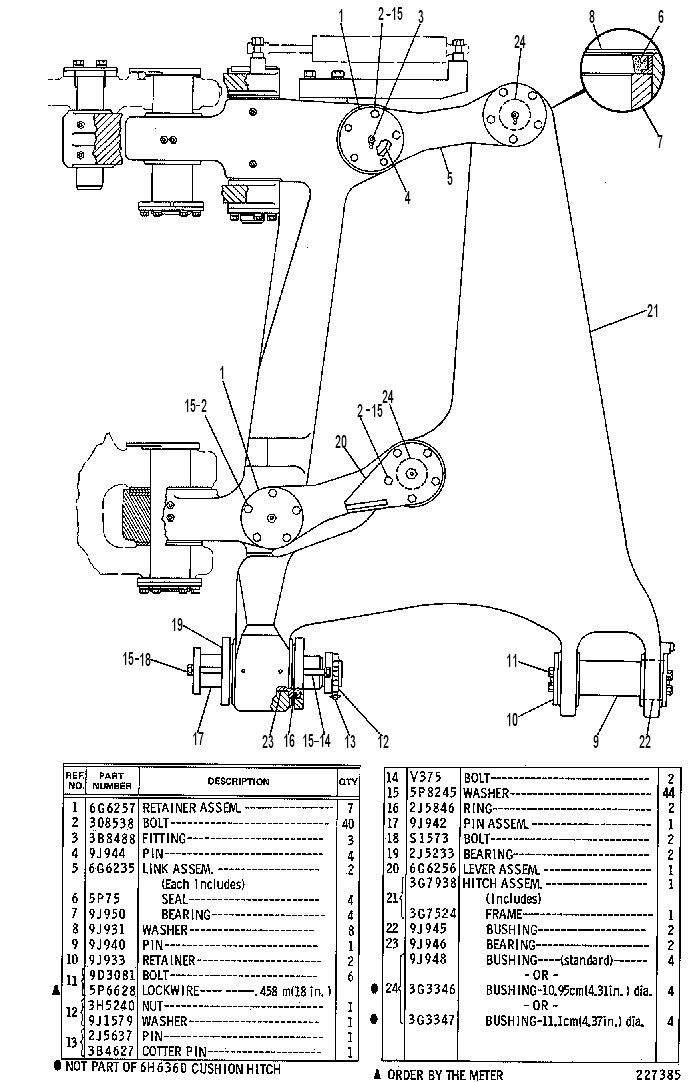 CUSHION HITCH GROUP 6G6360 CAT