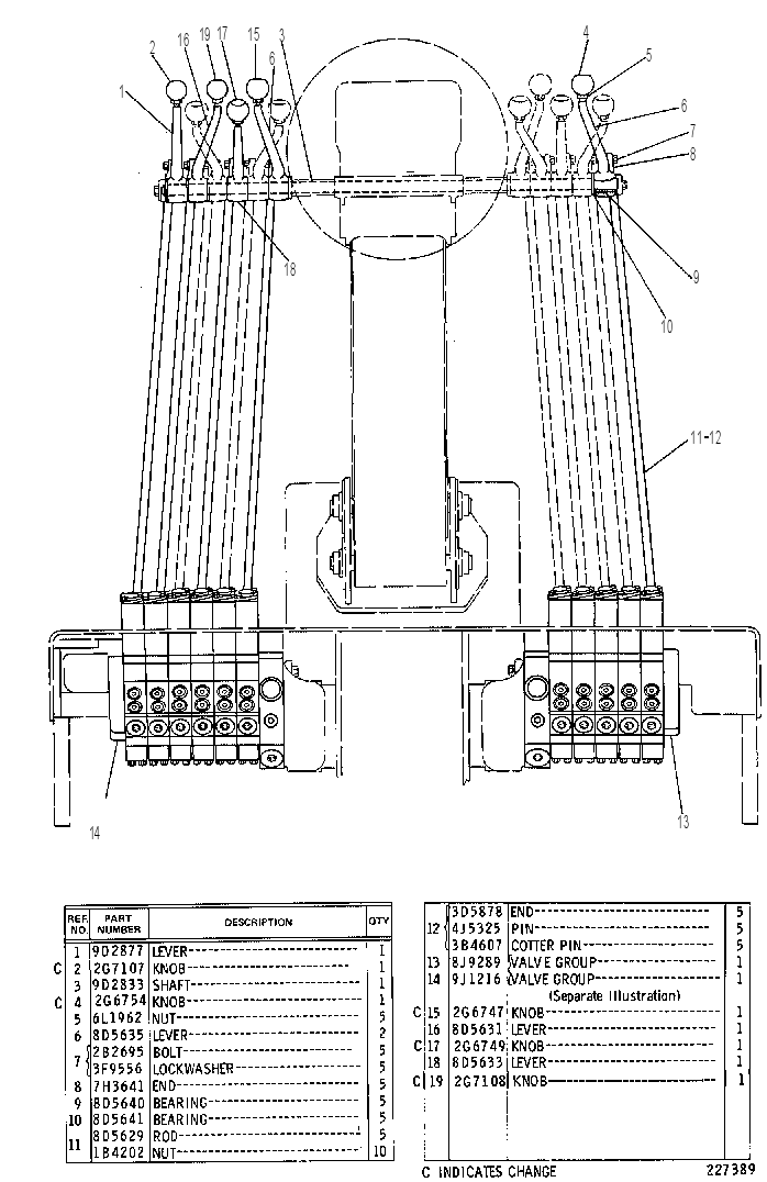 Клапан с тягой 9D8515 CAT