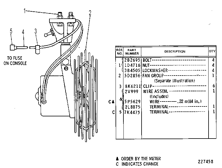 DEFROSTING FAN GROUP 2V0998 CAT