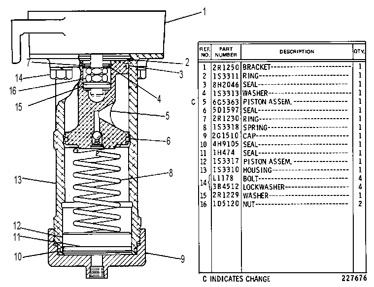 CYLINDER GP-MASTER 2G1500 CAT