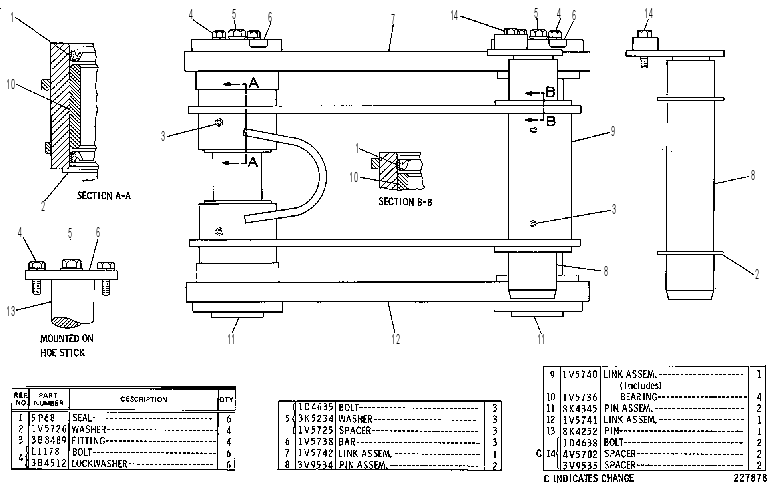 Рычажный механизм ковша 4V9150 CAT