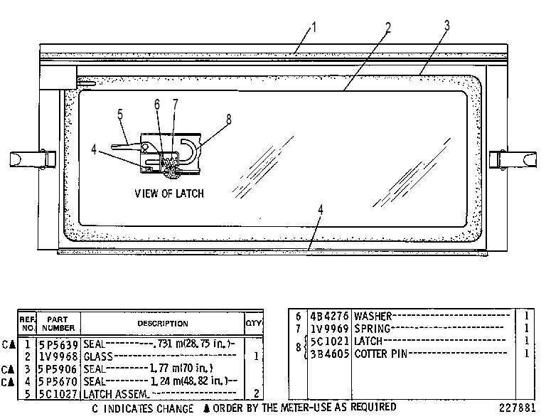 WINDOW GROUP 1V9961 CAT
