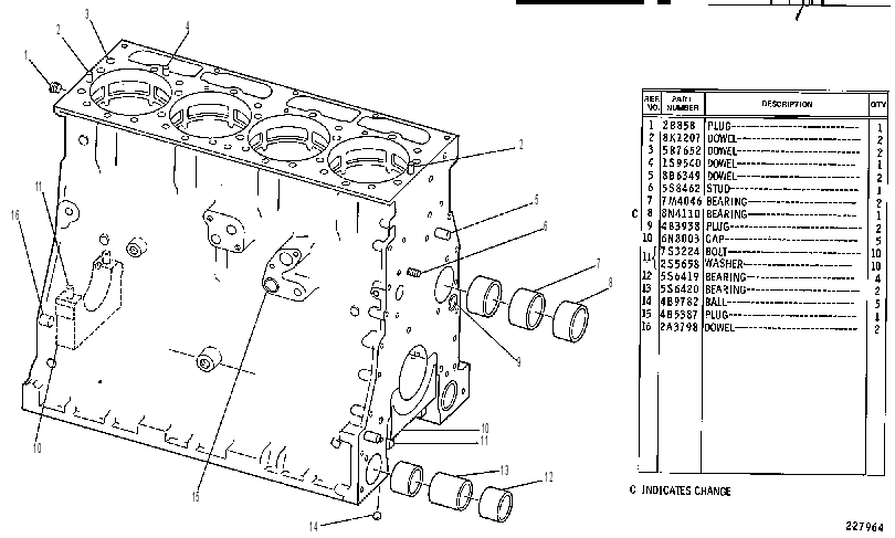 CYLINDER BLOCK ASSEMBLY 8N8127 CAT