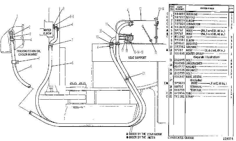 CAB HEATER GROUP 9D6400 CAT