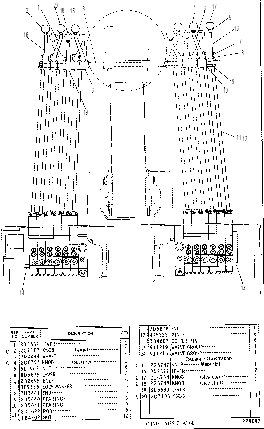 Клапан с тягой 9D8525 CAT