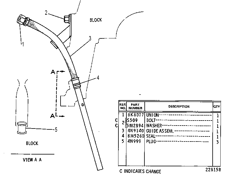 GUIDE GP-OIL LEVEL 4N8812 CAT
