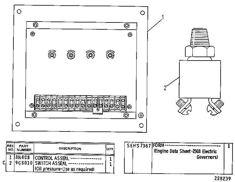 Управление регулятором оборотов 8N1731 CAT