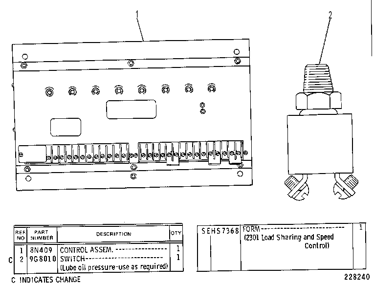 Управление регулятором оборотов 8N1730 CAT